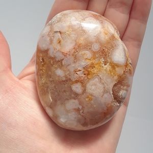 Flower Agate Palm Stone